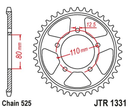 Звезда JT JTR1331.42 4350-42 Honda CRF 1000 Africa Twin / DCT / ADVENTURE SPORT '16-'23