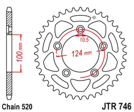 Звезда JT JTR746.46 Ducati, Panigale, Scrambler, Monster