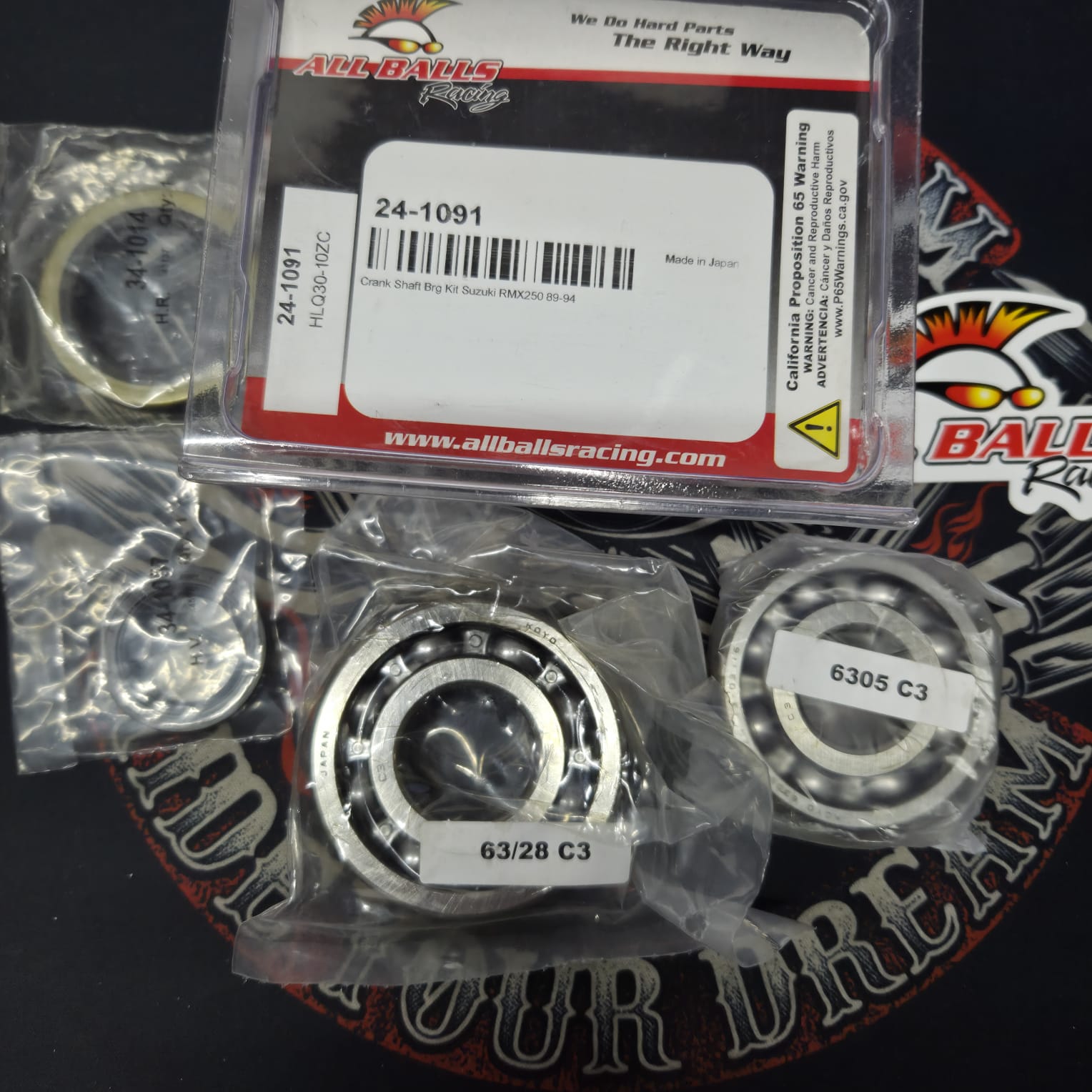 f64480dcac9502011b265d2fa58b5f40.jpg Подшипники коленвала AllBalls 24-1091 Suzuki RMX 250 89-94 K231